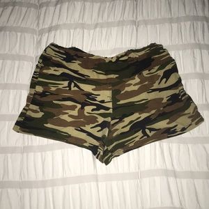 Camouflage yoga shorts